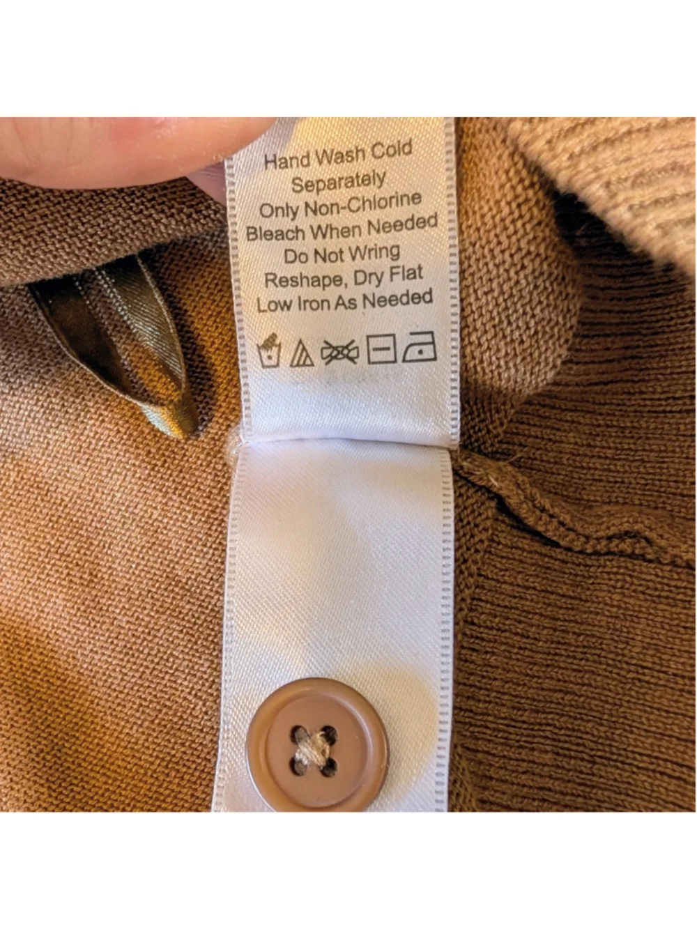 Coldwater Creek 3X Silk Blend Cardigan Camel Neutral Capsule Longline Sweater